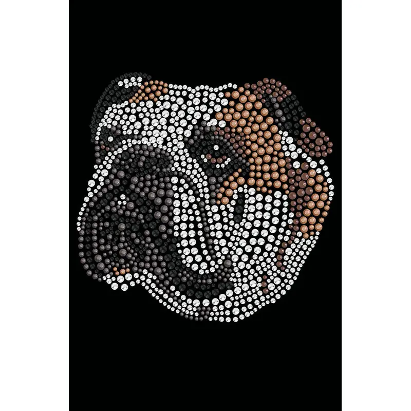 Bulldog Face (Brown) - bandana
