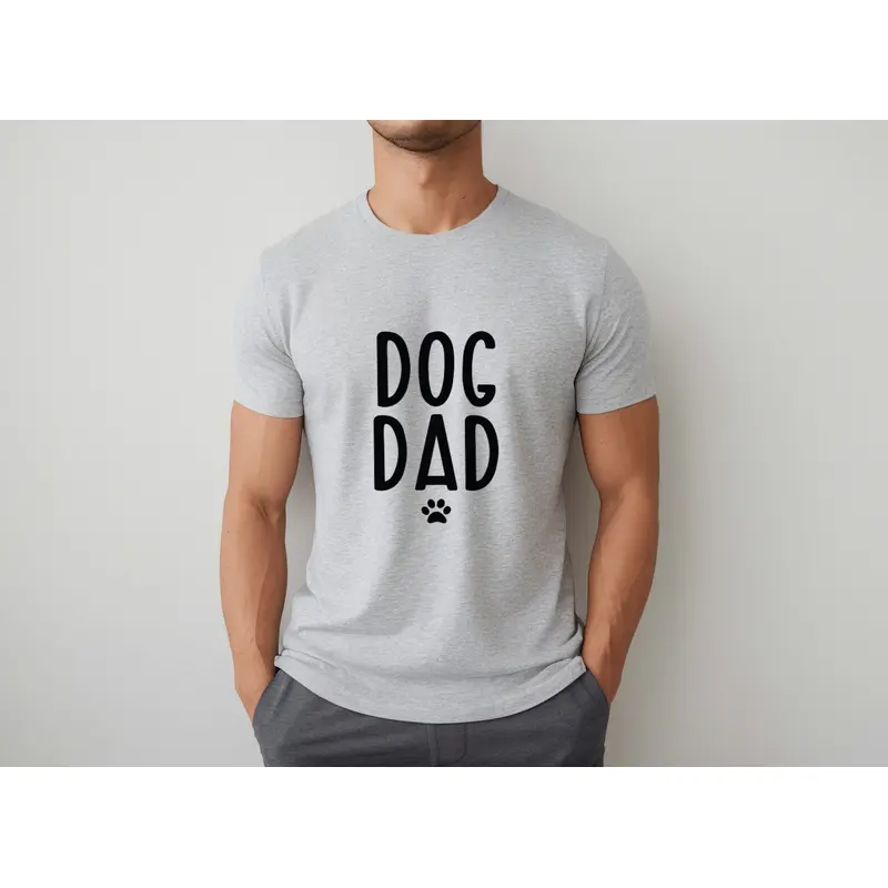 Dog Dad with Paw Print Men's T-Shirt