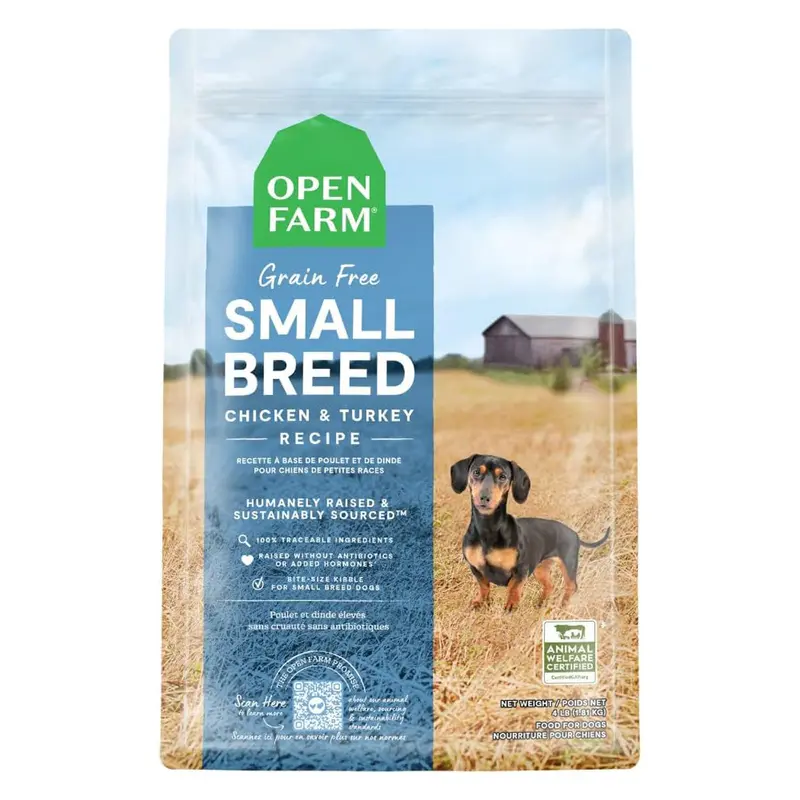 Open Farm Grain-Free Small Breed Dry Dog Food - Chicken & Turkey - 4lb Bag