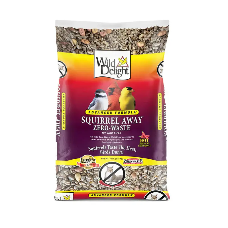 WILD DELIGHT SQUIRREL AWAY ZERO WASTE BIRD FOOD 5Lb Bag