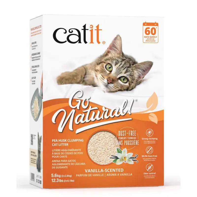 Catit Go Natural! Pea Husk Clumping Cat Litter - Natural - 14 L box