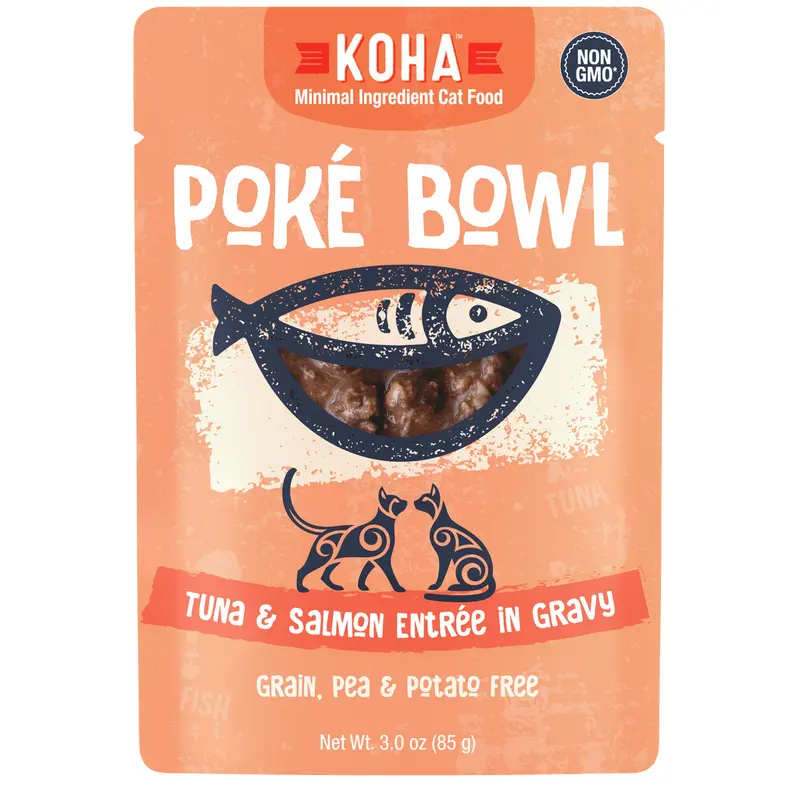 Koha Poke Cat Food 3oz Pouch Tuna and Salmon