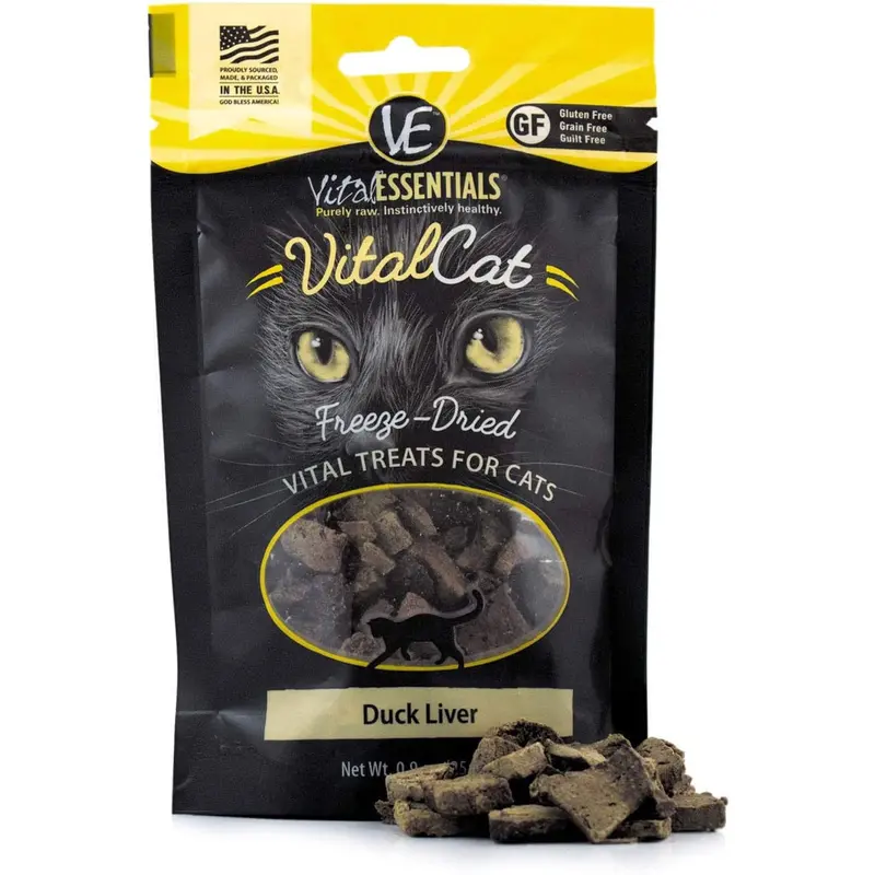 Vital Essentials 0.9 oz Freeze Dried Duck Liver Cat Treat
