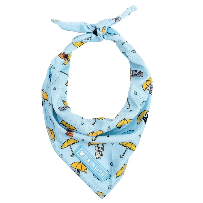 Frenchie Cooling Bandana - Its Raining Frenchies
