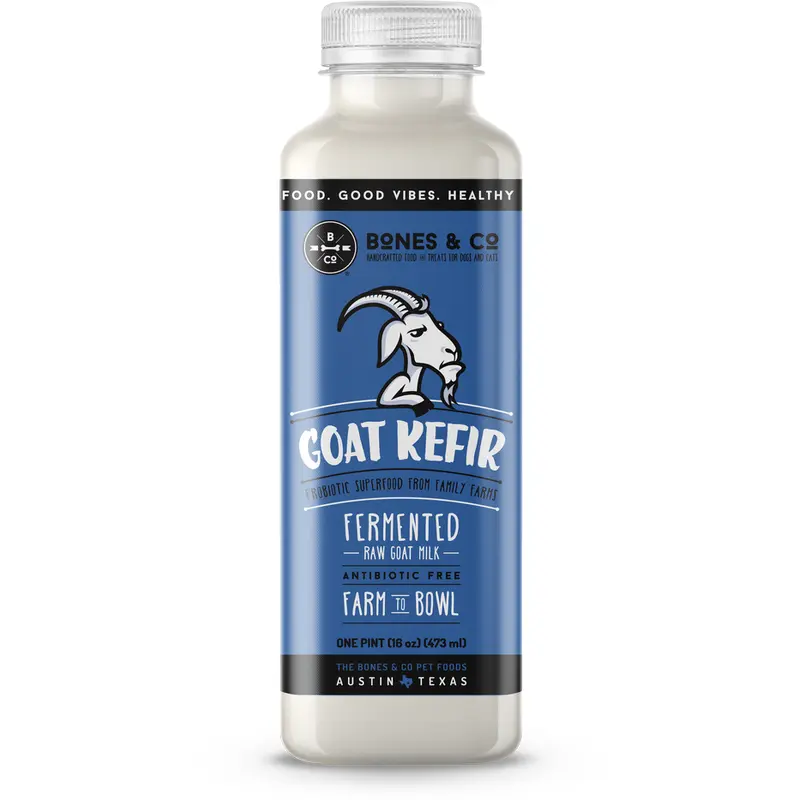 Bones & Co Probiotic Support Frozen Goat Kiefer For Dogs & Cats - 16oz Bottle
