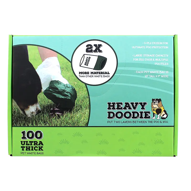 PET ADVENTURES WORLDWIDE Heavy Doodie Ultra-Thick Dog Waste Bags 100ct