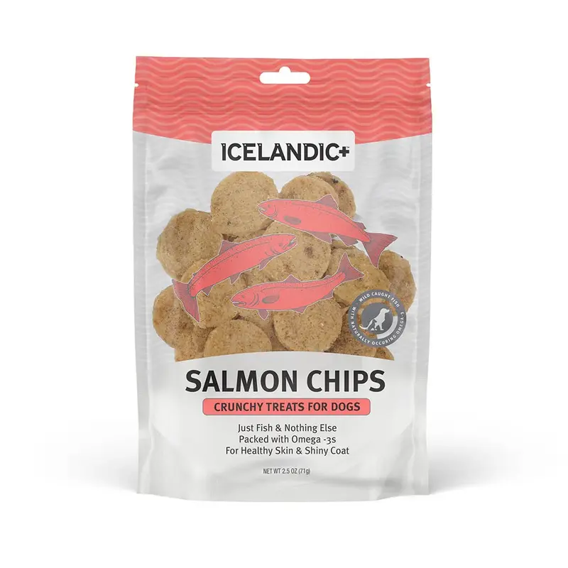 Icelandic Salmon Chips Dog Treats (2.5oz)