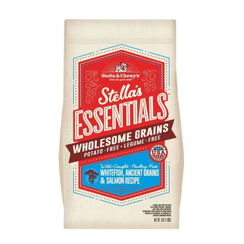 Stella & Chewy's Stella's Essentials Wild-caught Whitefish, Ancient Grains & Salmon Recipe Dry Dog Food 3lb