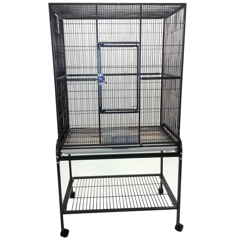A&E Cage Co Wrought Iron Flight Cage-Black