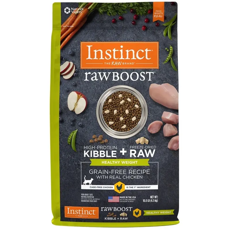 Instinct Raw Boost Healthy Weight Grain-Free Chicken Dry Cat Food