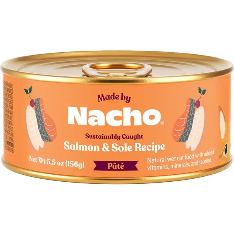 Nacho Salmon & Sole Recipe Grain-Free Pate Wet Cat Food 5.5oz can