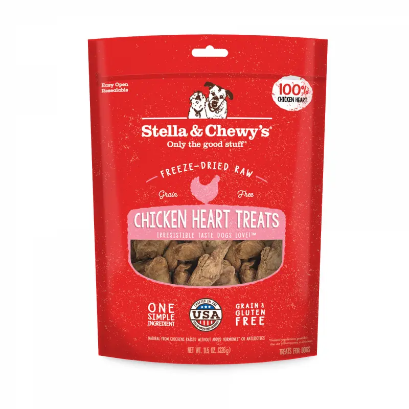 Stella & Chewy's Freeze Dried Raw Chicken Hearts Dog Treats