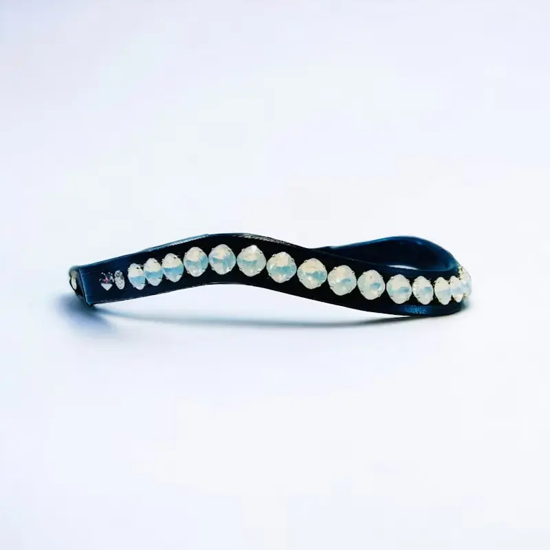 Fancy Delight Browband  White Opal