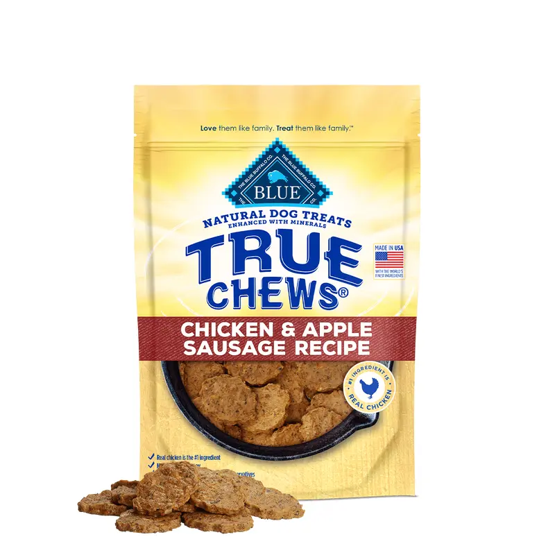 Blue Buffalo True Chews Chicken and Apple Sausage Dog Treats (12oz)