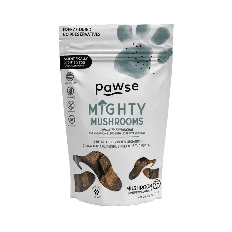 Pawse Mighty Mushrooms | Immune Boosting Mushrooms for Pets