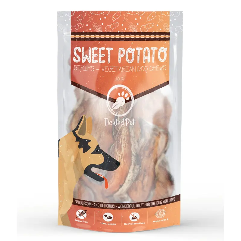 Tickled Pet Sweet Potato Dog Chew Strips
