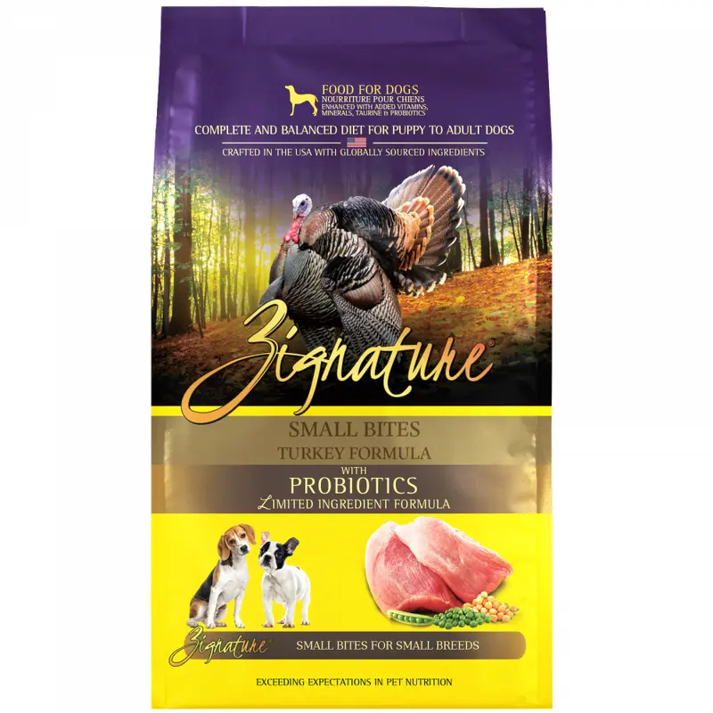 Zignature Small Bites Grain Free Turkey Formula Dry Dog Food