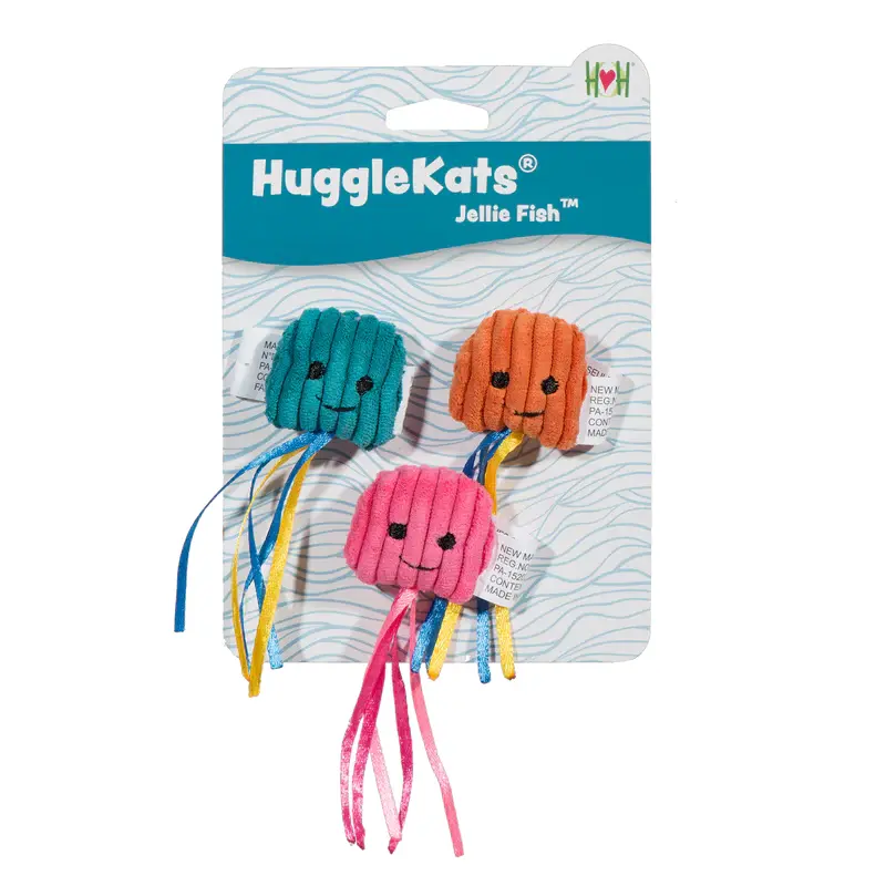 HuggleKats Jellie Fish 3 pk Cat Toy