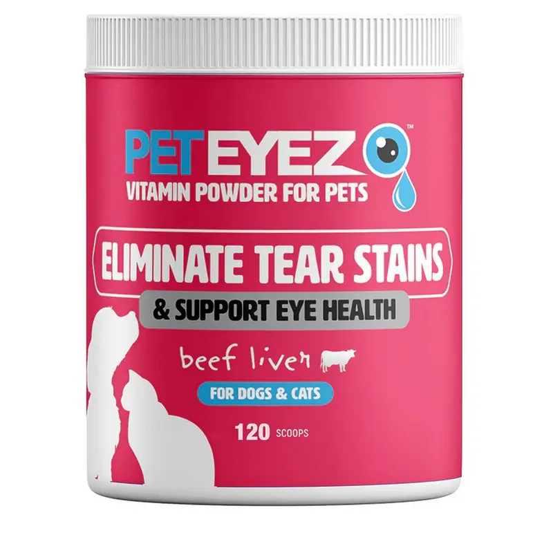 PetEyez Tear Stain Vitamin Powder Supplement Beef 120 Scoop