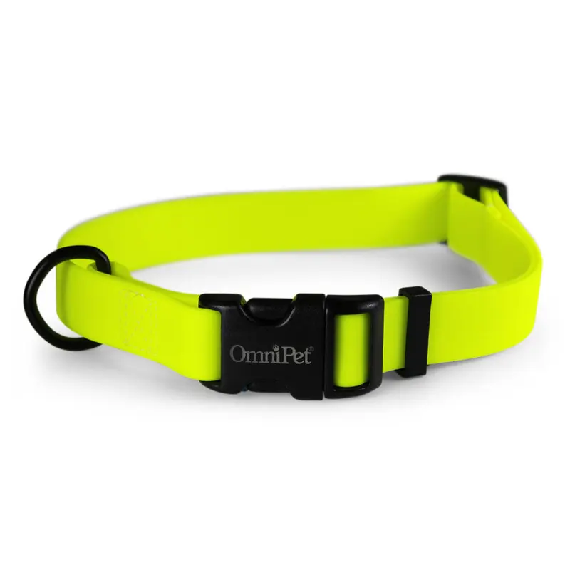 Neon Yellow Carnival Biothane Dog Collar / Lead