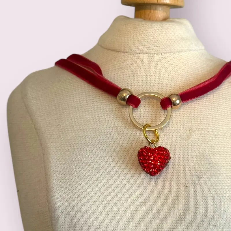 My Sweet Petite  Luxury Velvet Rope Dog Collar Necklace