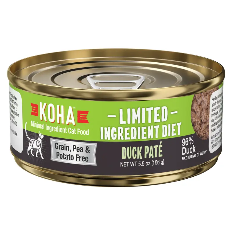 Koha Limited Ingredient Diet Duck Grain Free Pate Cat Food 5.5oz