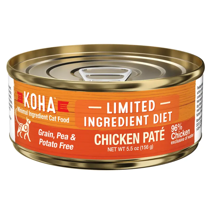 Koha Limited Ingredient Wet Cat Food 3oz Chicken Pate
