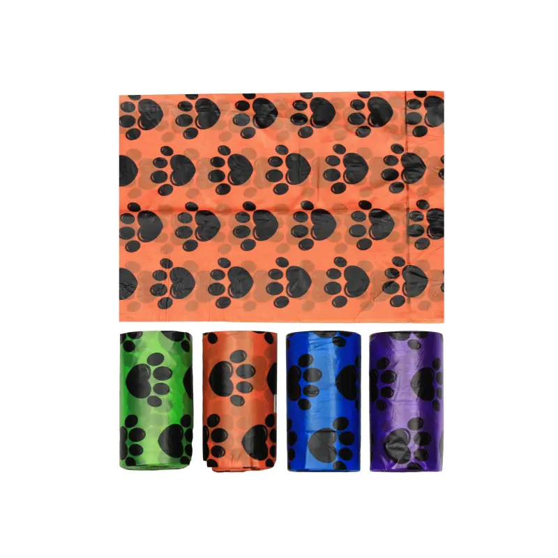 Multipet Waste Bags 15ct 2pk Paw Print Assorted Colors