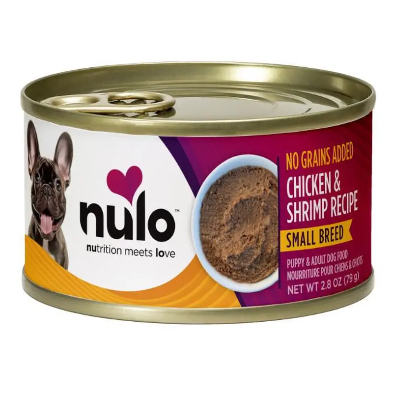 Nulo Small Breed Pate Canned Dog Food Chicken & Shrimp 2.8oz
