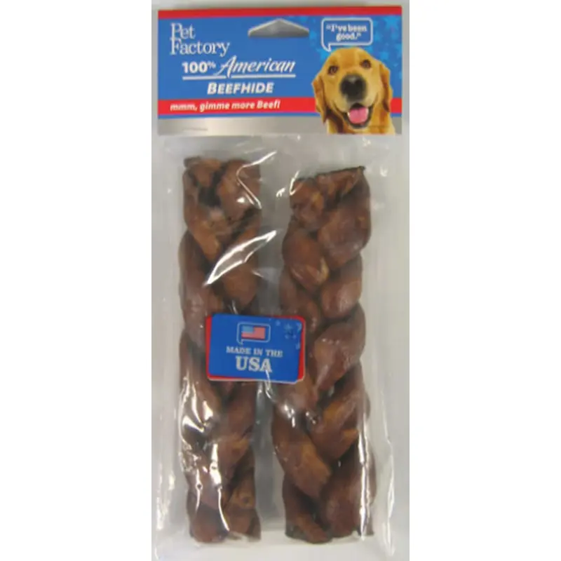 Pet Factory USA Beef Braids Dog Treats