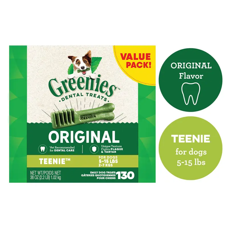 GREENIES Original TEENIE Natural Dental Dog Treats  36 oz. Pack