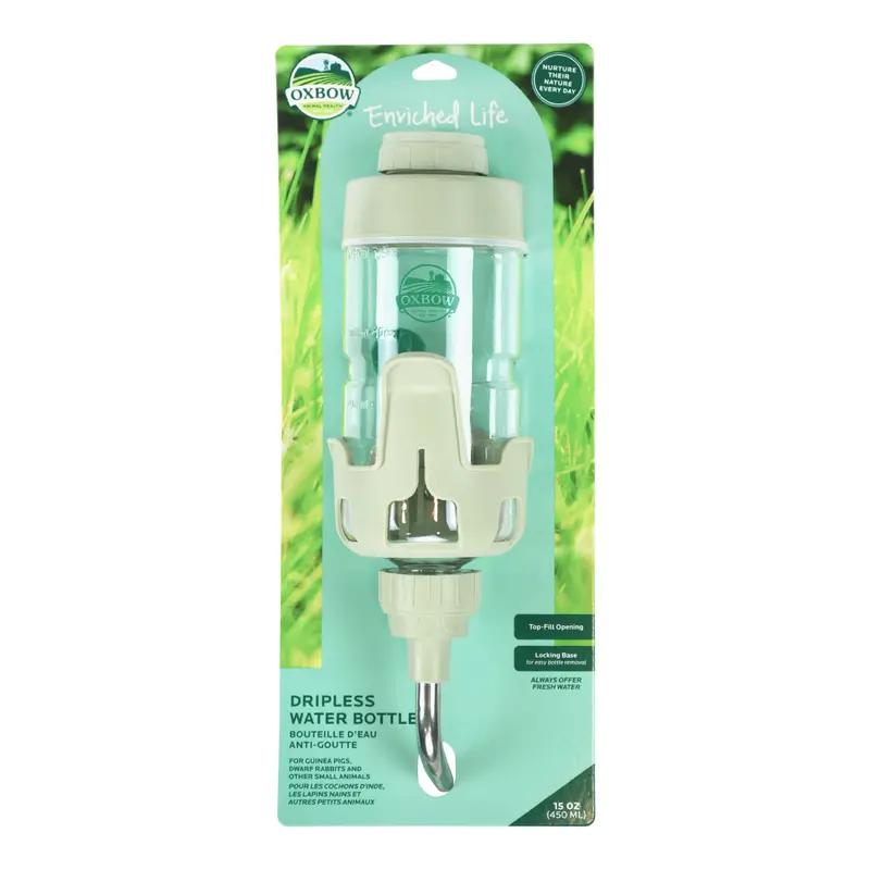 Oxbow Enriched Life Drippless 15 oz Water Bottle for Small Animals