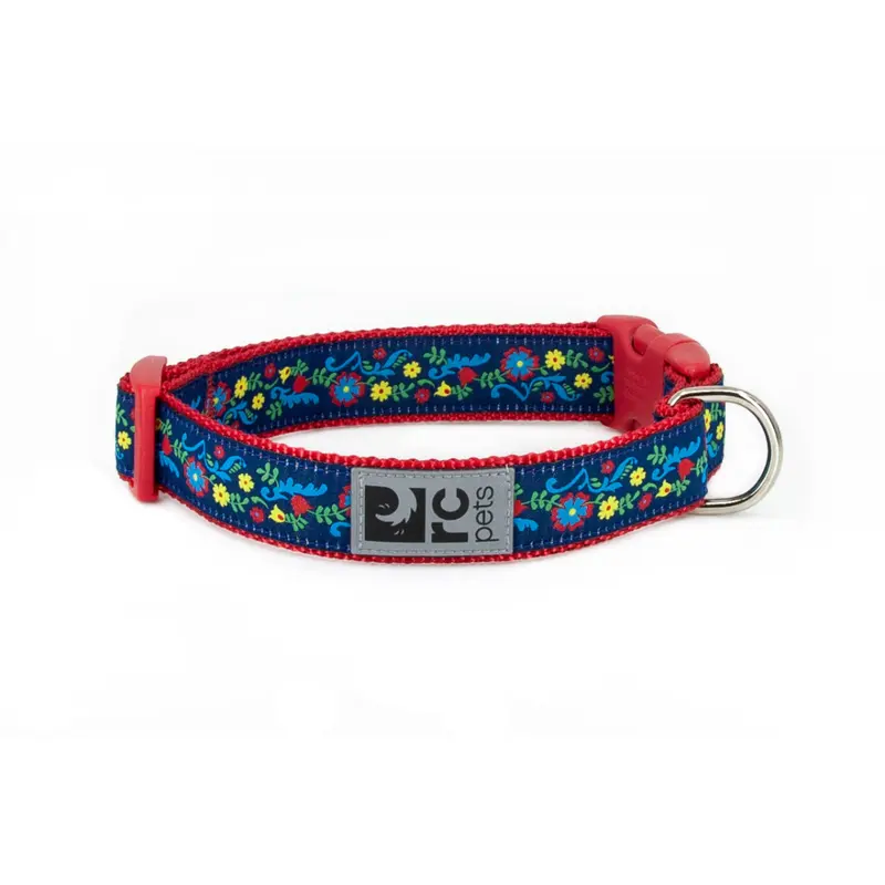 RC PETS Dog Clip Collar, Feeling Folksy, Large, 1"/ 15" - 25"