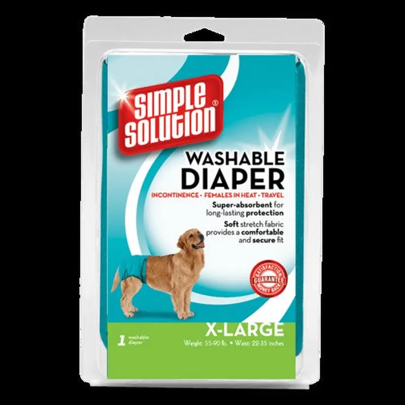 Simple Solution Washable Female Dog Diapers 1 count X-Large