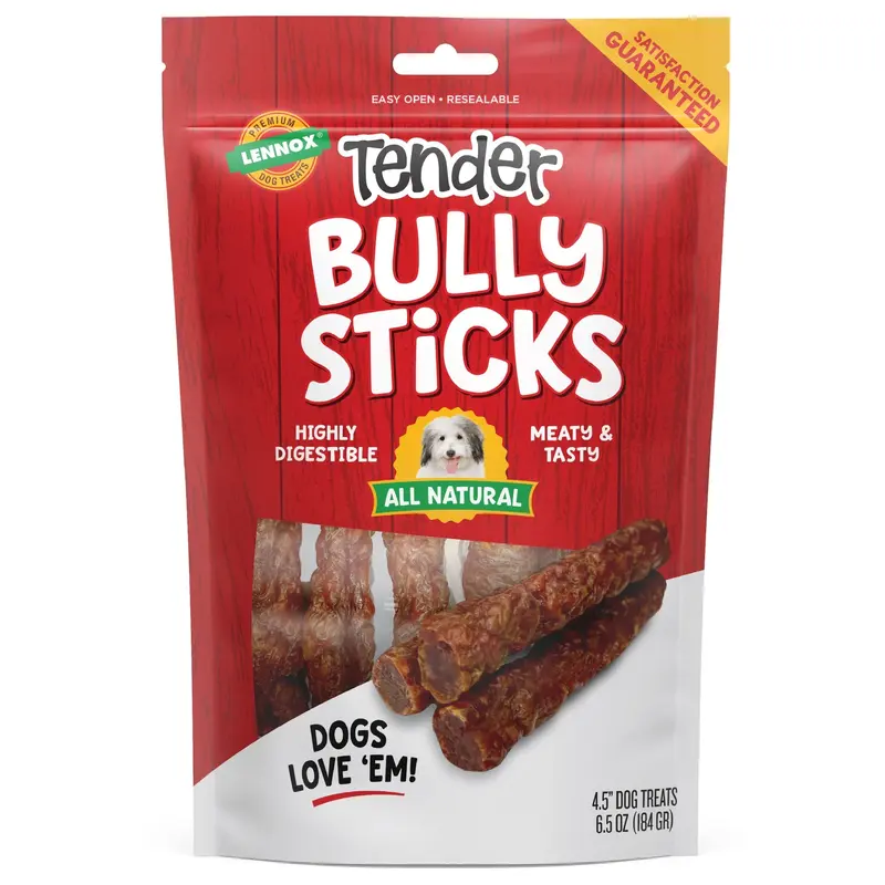 Lennox Tender Bully Sticks Dog Treat - 4-5 in - 6.5 Oz
