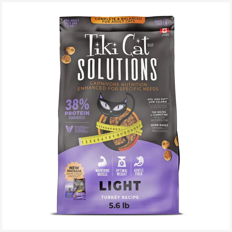 Tiki Cat Born Carnivore Optimal Weight Dry Cat Food, Turkey, 5.6 lbs Bag