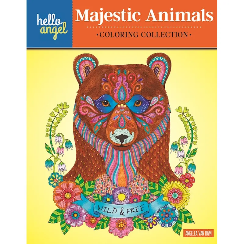 Hello Angel Majestic Animals Coloring Collection