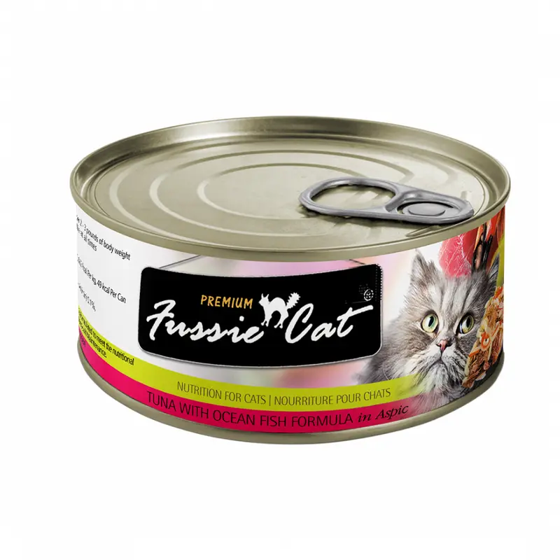 Fussie Cat Premium Tuna with Ocean Fish Formula in Aspic Canned Food