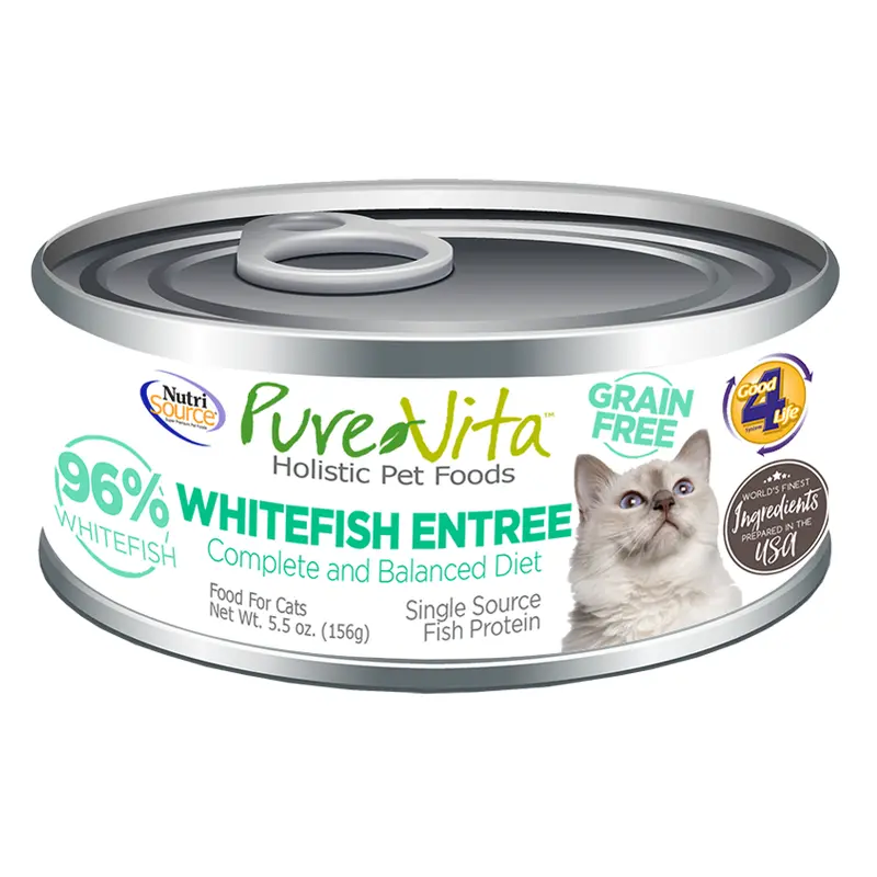 PureVita Grain Free 96% Real Whitefish Entree Canned Cat Food
