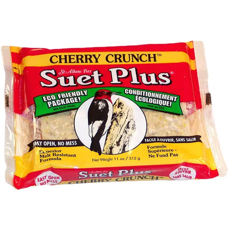 Wildlife Sciences Cherry Crunch Blend Suet Cake Bird Food 11oz