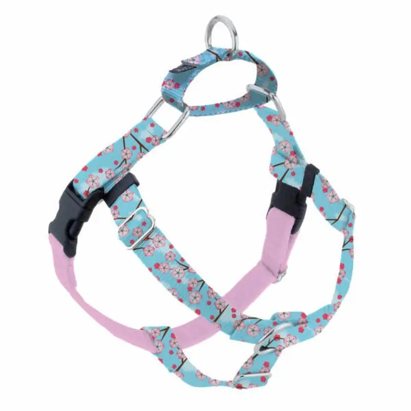 2 Hounds Design Freedom No Pull Dog Harness - X-Small 5/8" x 14-20" - Cherry Blossoms