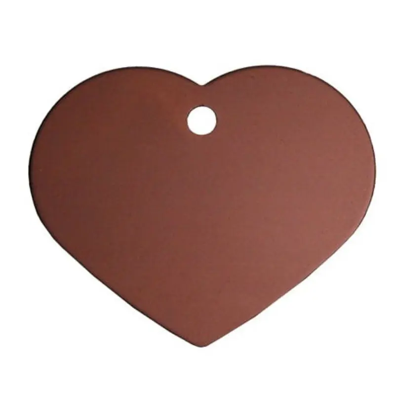 Pet Tag Heart Large Bronze