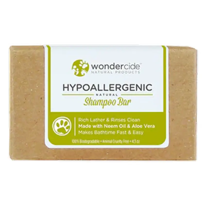 Wondercide Hypoallergenic Shampoo Bar for Dogs and Cats with Natural Essential Oils 0.5oz