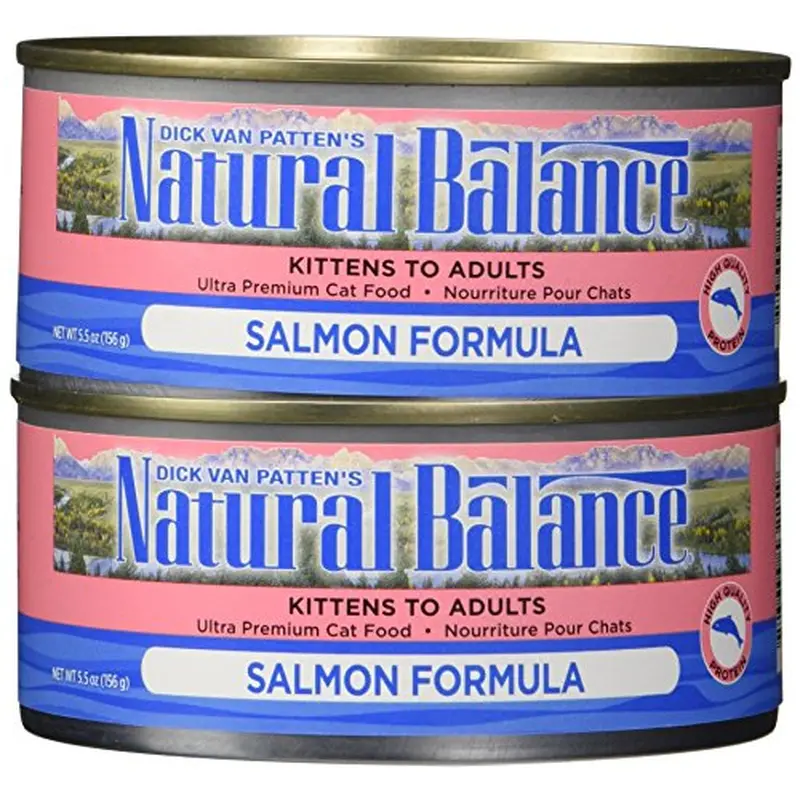 Dick Van Patten's Natural Balance Salmon Formula Canned Cat Food  5.5 oz.