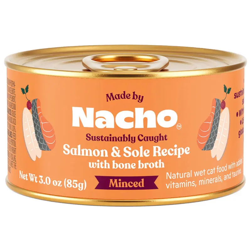 Nacho Minced Salmon & Sole Wet Cat Food 3oz