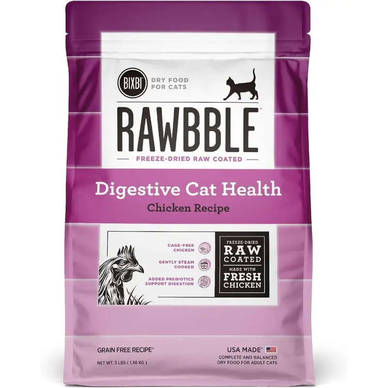 Bixbi Rawbble Digestive Health Chicken Dry Cat Food 3lb