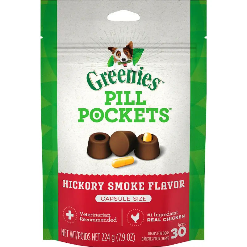 Greenies Pill Pockets Capsules Hickory Flavor 7.9 oz (30 Ct.)