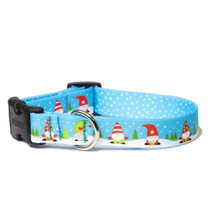 Up Country Gnomes Printed Dog Collar Small