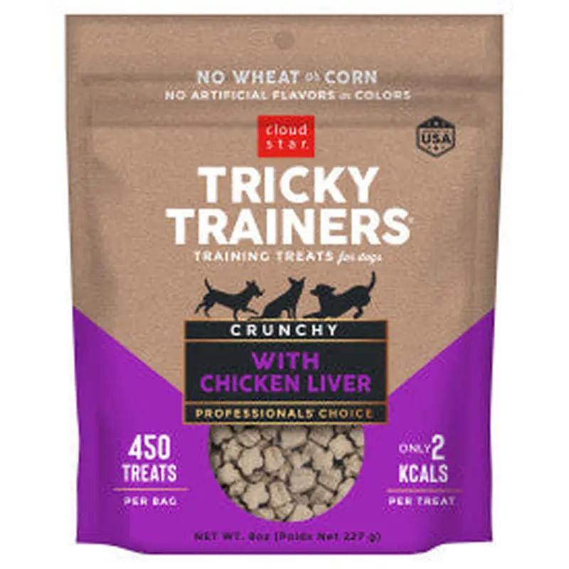 Cloud Star Tricky Trainers Crunchy Dog Treats, Liver, 8 oz. Pouch