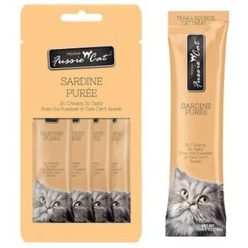 Fussie Cat Sardine Pure Cat Treat .5oz 4pk